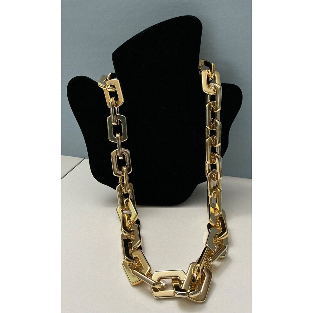 New Women's Lightweight Gold Color Chunky Style Chain Necklace 24” Inches